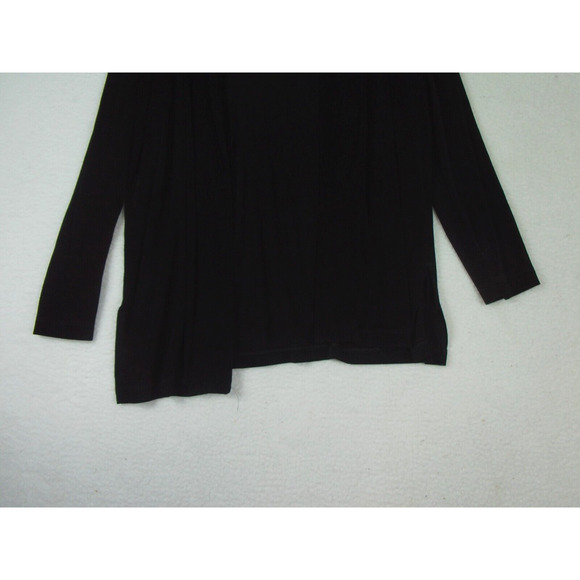 Chicos Travelers Black open front Cardigan 3/4‎ Sleeve Sz 3 (XL) Easy Care - Picture 11 of 11